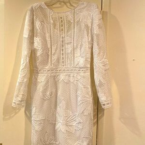 Adeline Rae white lace like dress medium NWT